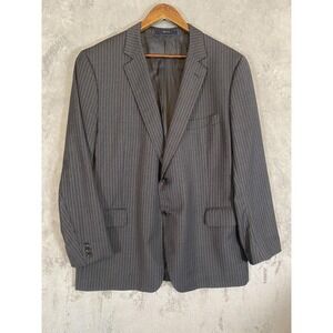 Brooks Brothers Blazer‎ Mens 42R Gray Pinstripe Wool 1818 Fitzgerald Made Italy
